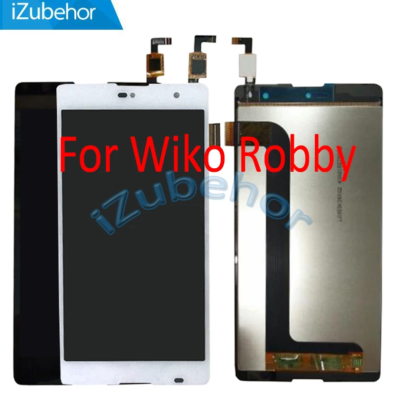 5 дюймов ips экран для Wiko robby ЖК-дисплей + сенсорный сборки черный/белый 720X1280