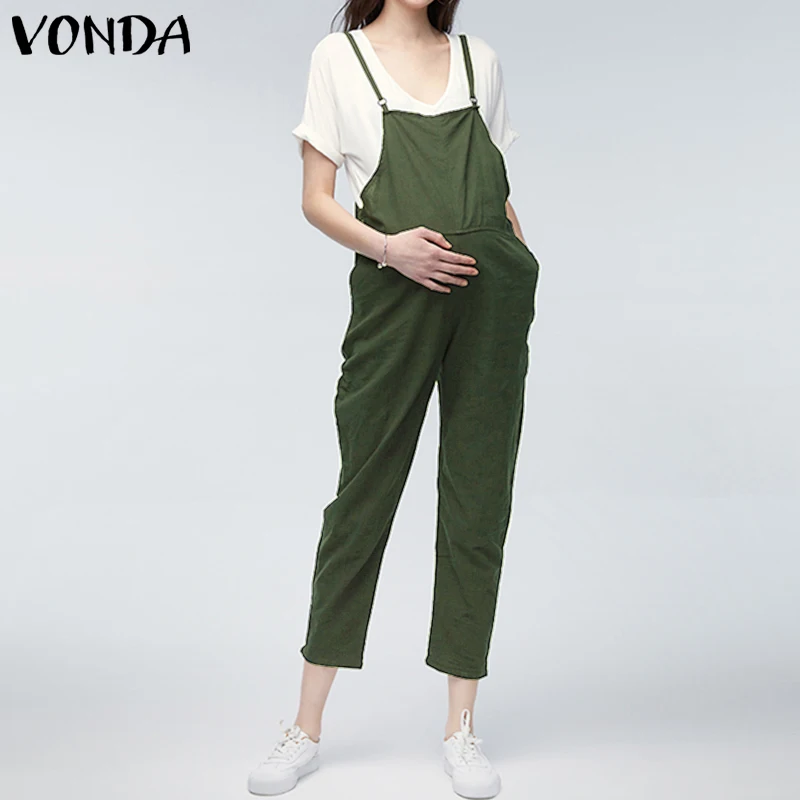 VONDA, Одежда для беременных,, Комбинезоны для беременных, женские комбинезоны, повседневные штаны для беременных, брюки без рукавов, штаны, комбинезоны 5XL