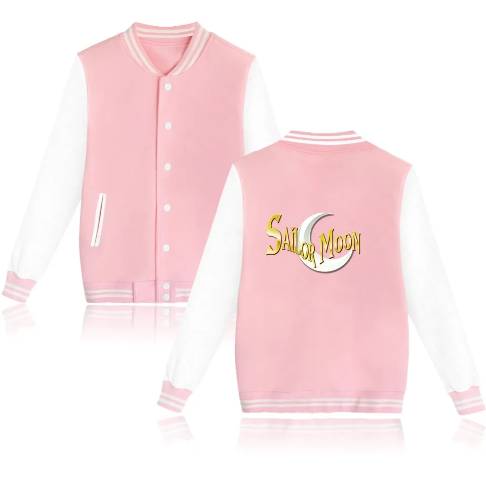 

Sailor Moon Cartoon printed fashion hip hop Baseball Jacket men women Sweatshirts coats tops casual long sleeve hoodies Jackets