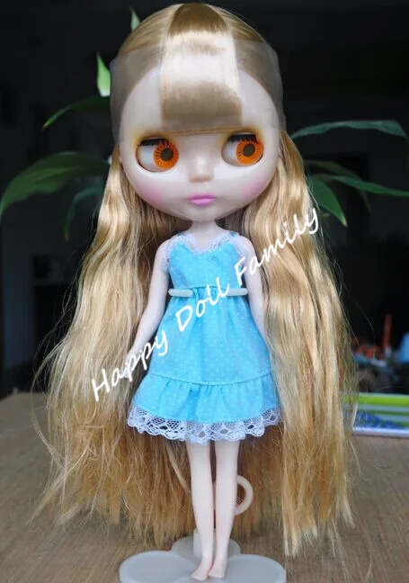 Телесная кукла 12 &quotBlyth прозрачное лицо Длинные Имбирные волосы средняя челка