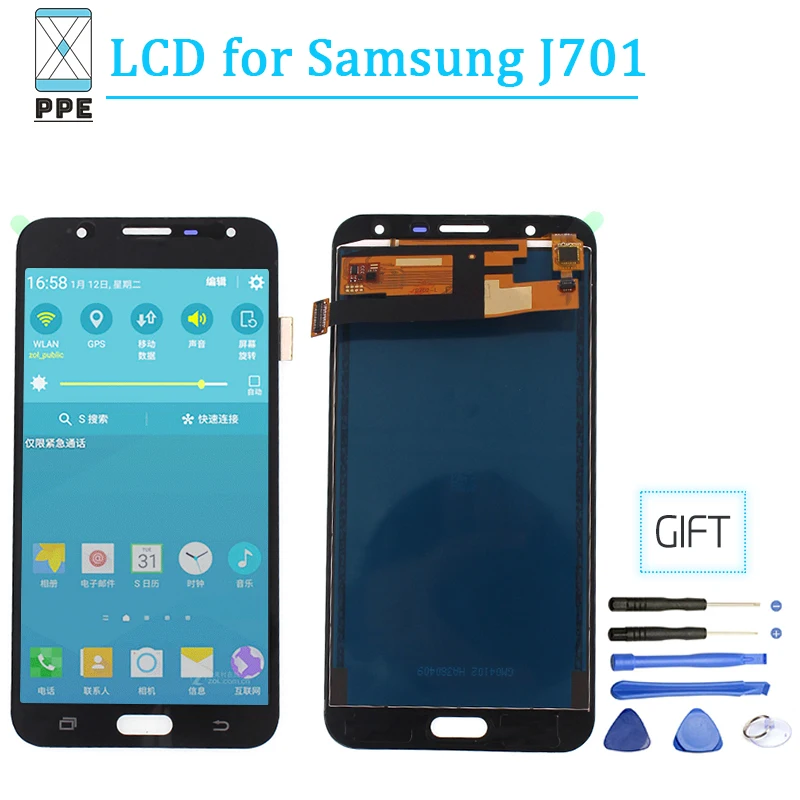Отрегулировать яркий ЖК дисплей для samsung Galaxy J7 NEO J701 J701F J701M J701MT Сенсорный экран