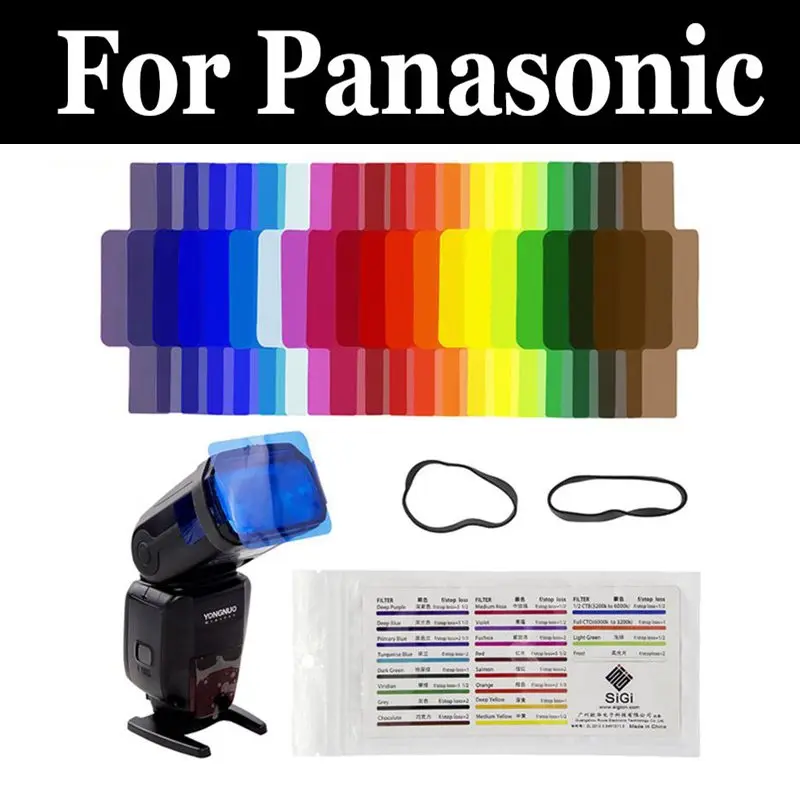 Speedlite Коло фотографического гель фильтр флэш памяти для panasonic Lumix Dc Gx800 Gf9 Fz82 Ft7 Tz200