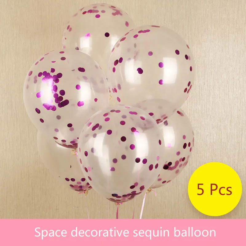 12/16/18 дюймов прозрачными пайетками Свадебный шар атмосфера украшения