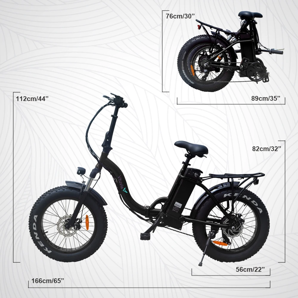 Vtuvia 20 ''дюймовая Толстая шина E-bike литиевая батарея электрический велосипед