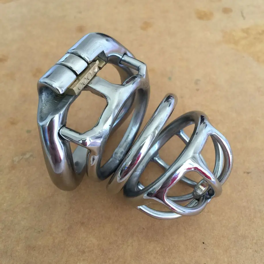 Новый кривой стопорное кольцо дизайн мужской Малый Нержавеющая сталь клетка