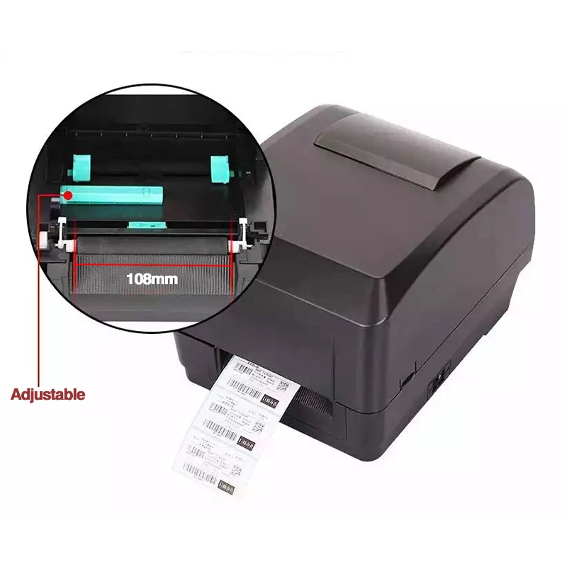 Xprint термальный принтер штрих-кода передачи с максимальной шириной принтера 108 мм адрес принтер для ярлыков ювелирных изделий ткань
