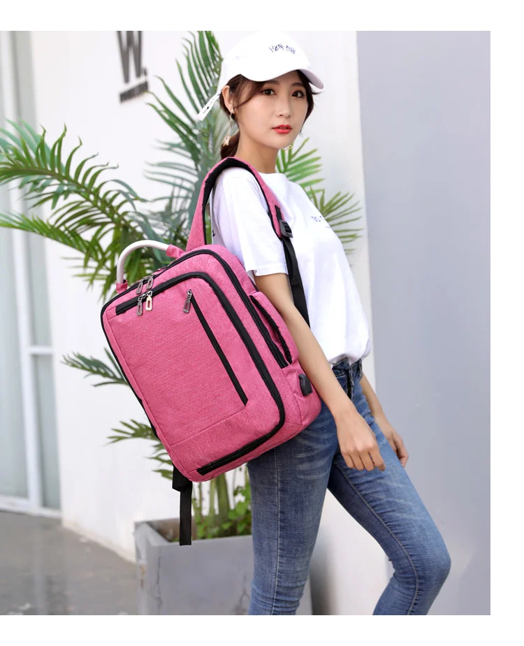 Men Backpack 15.6-inch Laptop Bag Large Capacity Multi-layer USB Charging Waterproof Business Leisure Travel Youth Backpack