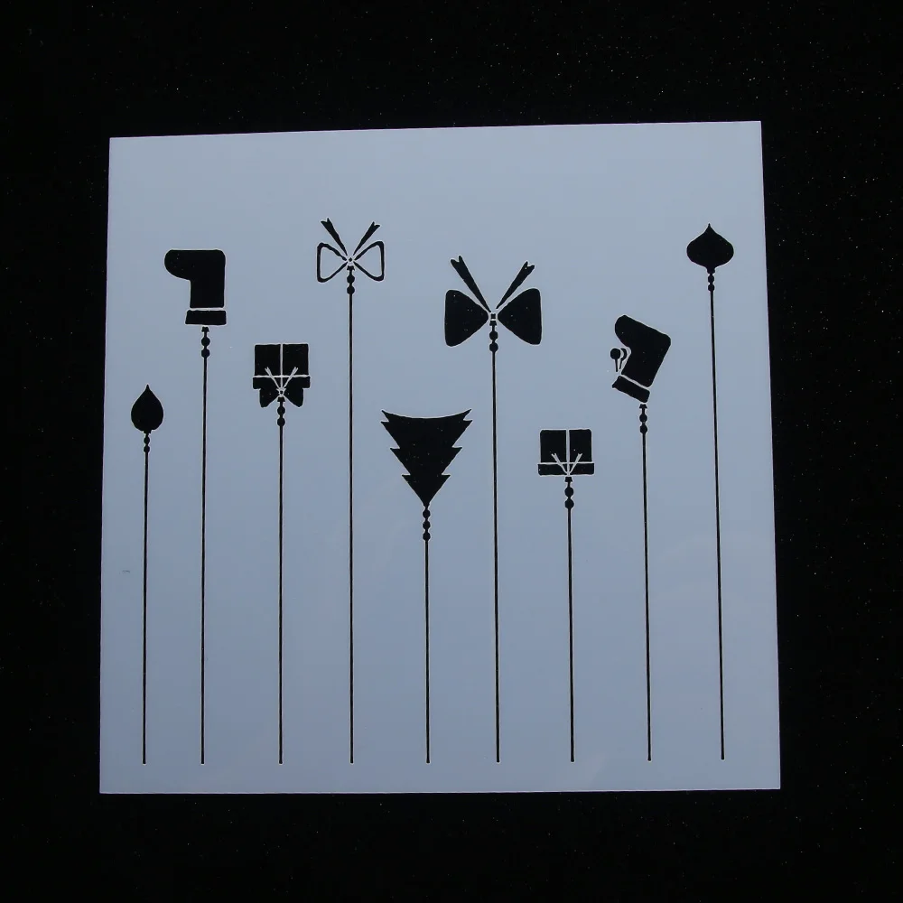 Лось счастливая Рождественская елка многоразовый трафарет Аэрограф рисование