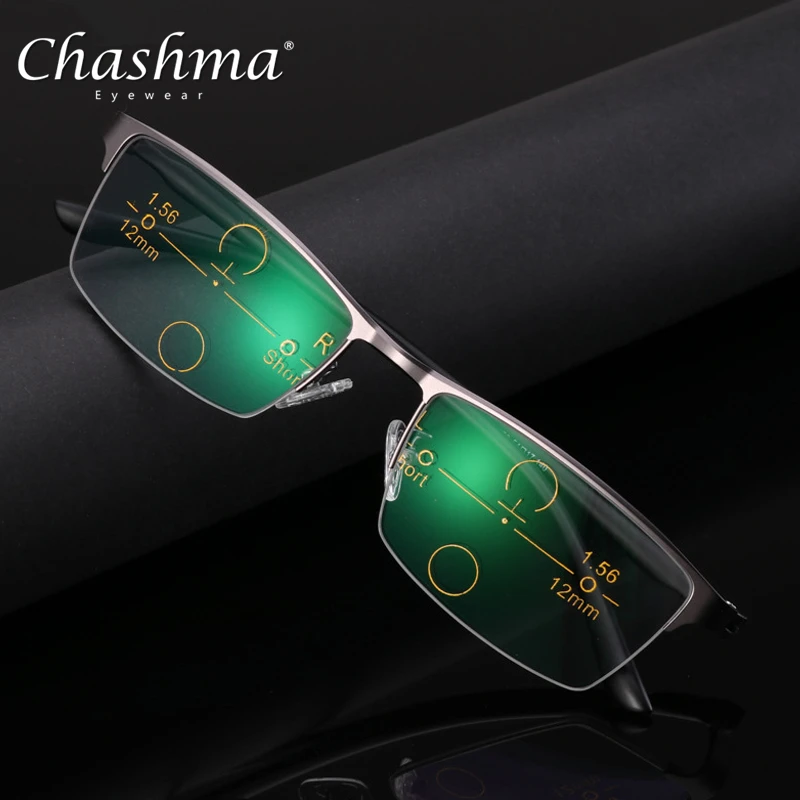 

CHASHMA Adjustable Vision Bifocal Transition Sun Photochromic Progressive Reading Glasses Multifocal Eyeglasses