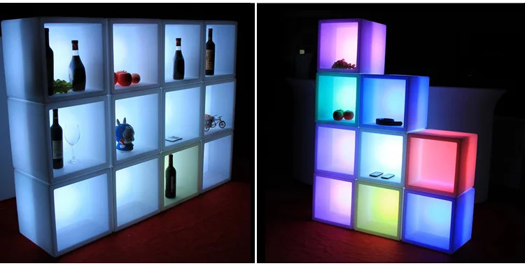 2 шт. 40*40*40 см светодиодный куб RGB бар KTV вечерние события многоцветный светодиодный винный шкаф выставки витрина Красочные освещение
