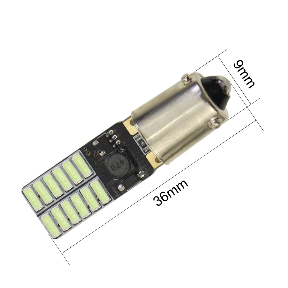 KEIN 50PCS T4W ba9s led BAX9S BAY9S h6w h21w car bulb 4014 24SMD auto interior dome vehicle signal lights lamp 12V t4w T11 363 | Автомобили