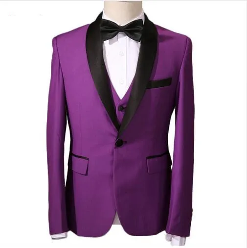 

Men Wedding Suits Three Pieces Wedding Tuxedos Groomsmen Wear Slim Fit Burgundy Mens Party Business Suit (jacket+pant+vest)