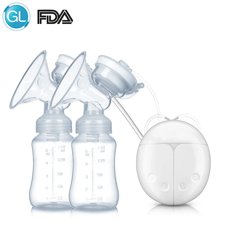 GL FDA двойной Электрический молокоотсос для младенцев соска детская молочная