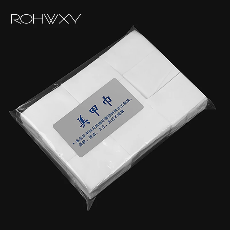 ROHWXY 900 шт хлопковые салфетки для ногтей УФ-гель для ногтей, салфетки для снятия лака, очиститель, бумажный коврик для ногтей, инструмент для чистки маникюра