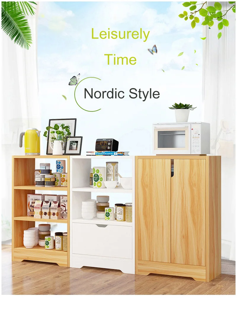 Sideboards Wooden Dining room cabinet Kitchenware organizer Storage Cabinets fashion kitchen Shelf home Furniture