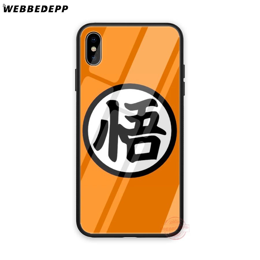 WEBBEDEPP dragon ball Z HD son goku Tempered Glass Phone Case for Apple iPhone XS Max XR X 8 7 6S Plus 5S SE Cover | Мобильные