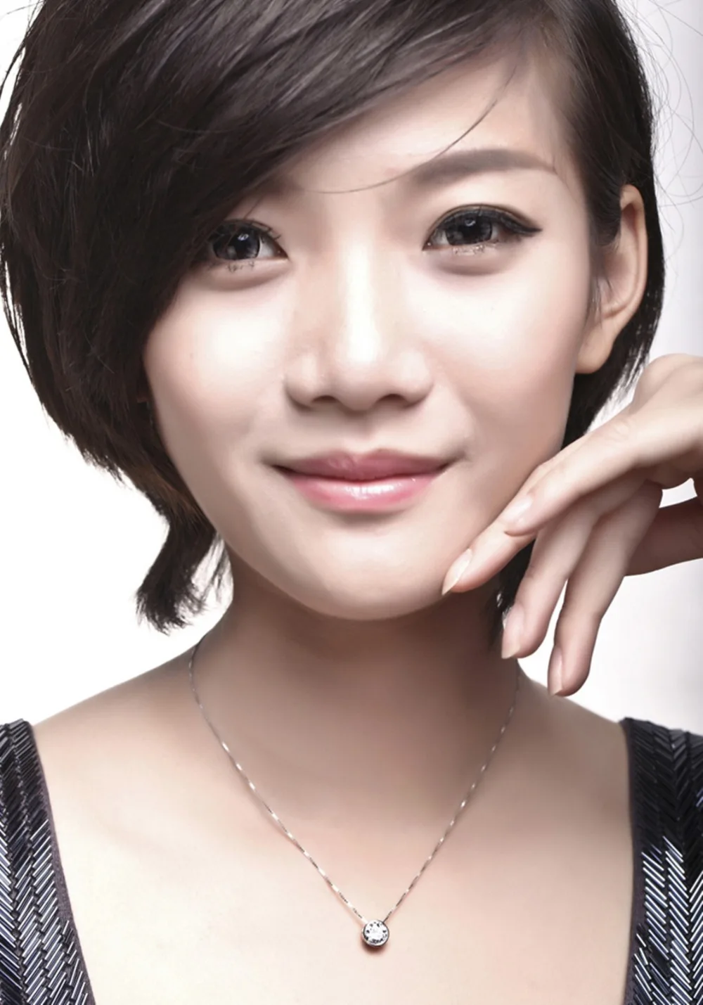 0.5 Carat brilliant Round cut Synthetic diamonds pendant necklace Non-allergenic Solid sterling silver white gold finish | Украшения и