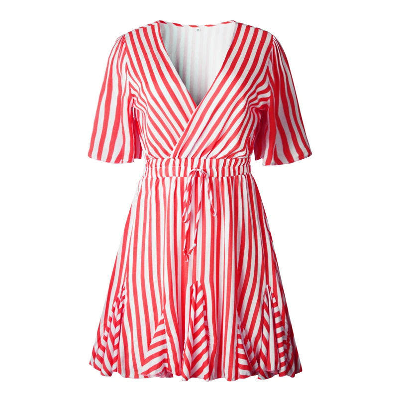 

Casual Elegant Clothes Plus Size Dot Print Sexy Ruffles Holiday Dress Women Summer Beach Bohemian Boho Party Dresses Vestidos
