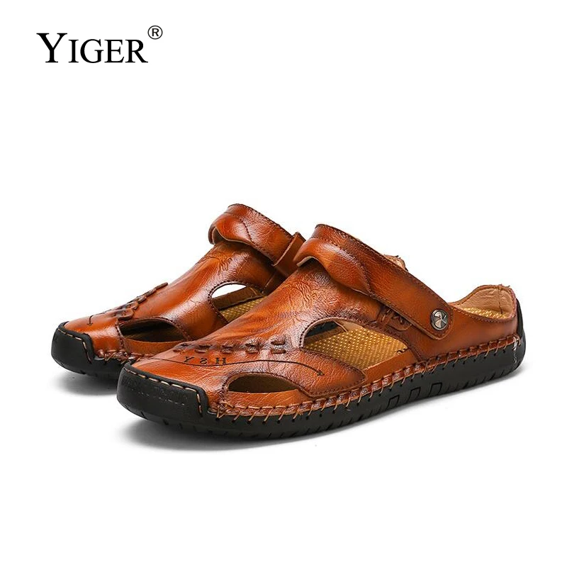 YIGER/мужские пляжные сандалии мужские шлепанцы летние тапочки для отдыха мужская