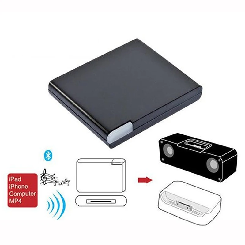 Kebidu Новый Bluetooth A2DP Музыка Аудио приемник адаптер 30 контактный для iPad iPhone iPod спикер