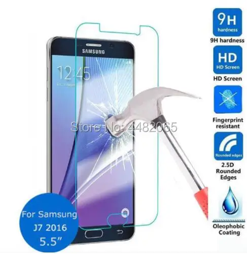 Закаленное стекло 9H для Samsung galaxy J7 2016 защитная пленка передняя крышка Защита