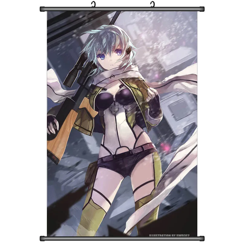 Sword Art Online: Asada Shino 60X90 см японский мультяшный тканевый прокручивающий рисунок HD