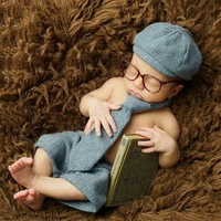 baby boy photo costumes clothes bebe pictures clothing hatpantstie glasses 4pcs set oufits retro