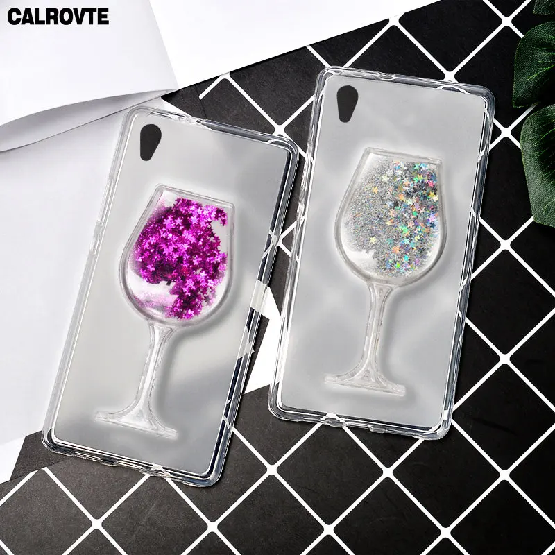 Чехол для sony Xperia X F5121 двойной F5122 Мягкие TPU 3D жидкий Cover зыбучие пески динамический