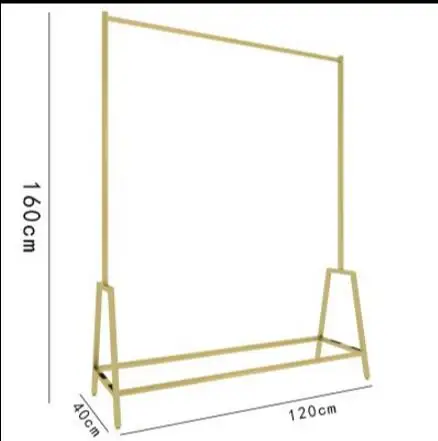 

High-grade golden wrought iron clothing display stand
