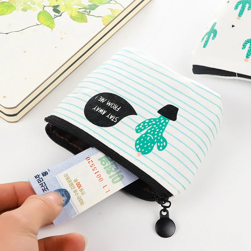 Симпатичный холщовый Кошелек для монет С КАКТУСОМ/Сумка ключей/косметичка/милый