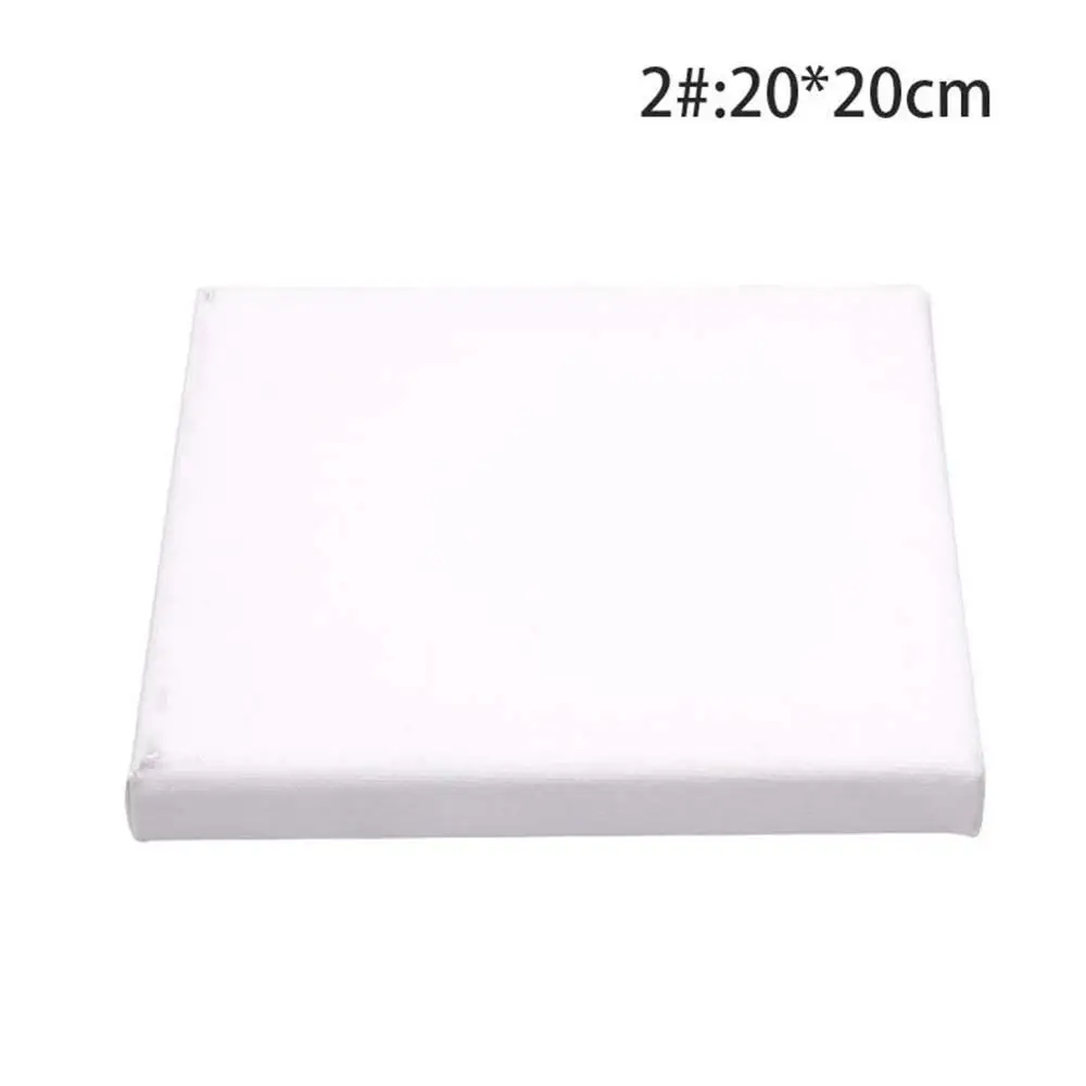 20x20cm Белая пустая квадратная мини-Картина на холсте, доска для рисования, деревянная рамка для художника, акриловые масляные краски, пустая рамка на холсте, товары для рукоделия - Цвет: 20x20cm