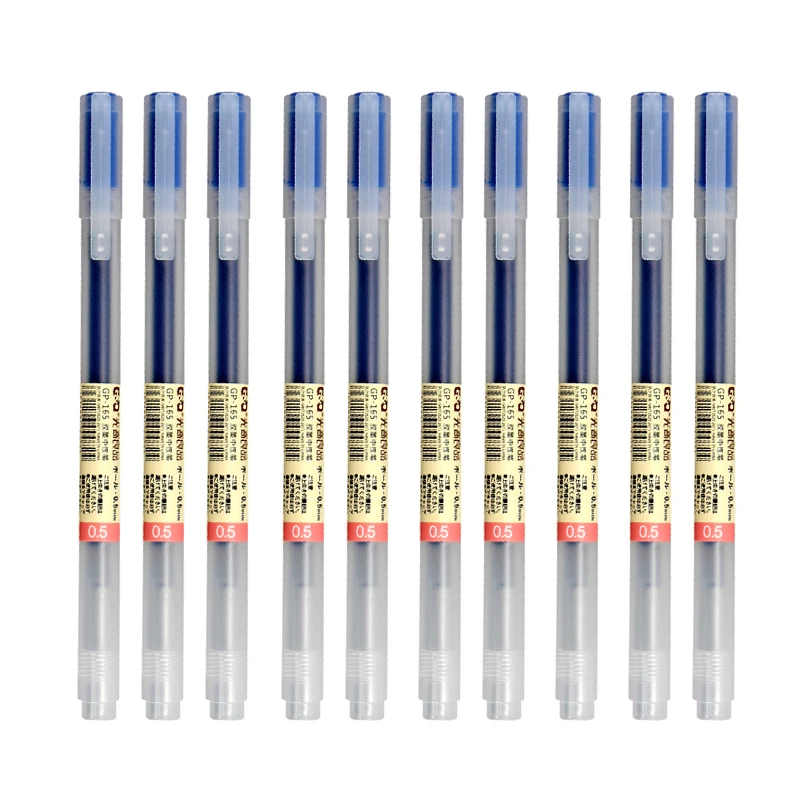 10 pieces Blue 10 шт./лот, японская цветная гелевая ручка, набор, 0,5 мм, матовая цветная ручка Kawai Stylo, гелевая ручка для рисования, цветные, милые канцелярские принадлежности, школьные принадлежности - Цвет: 10 pieces Blue