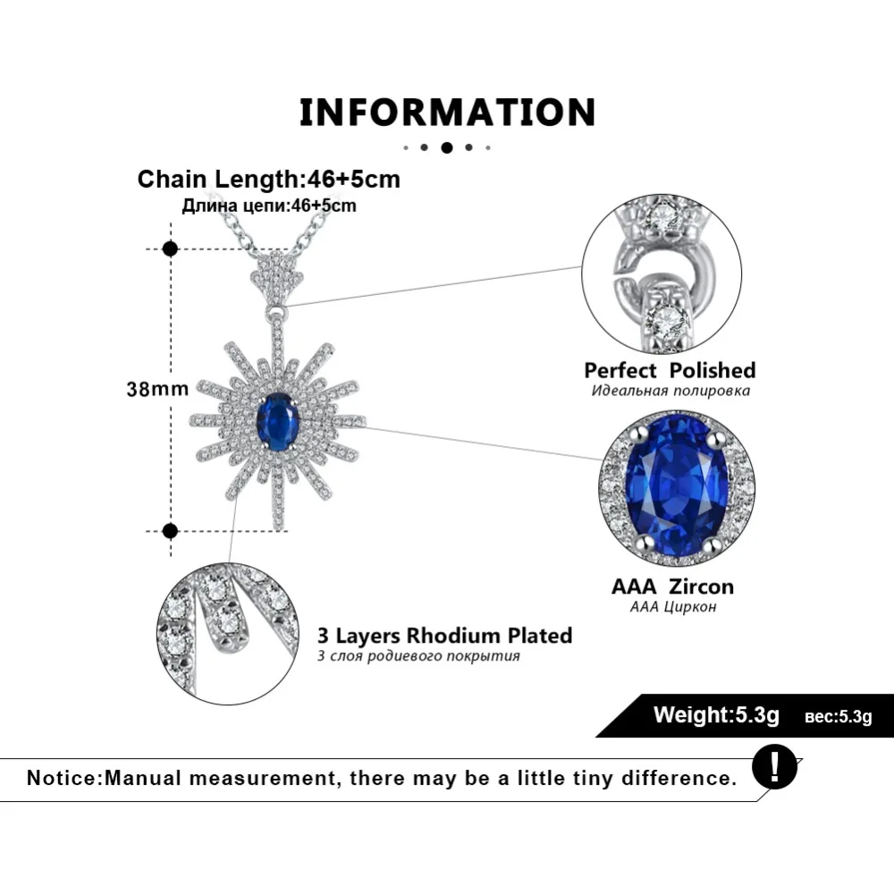 ORSA JEWELS, роскошное модное женское ожерелье, s& Кулоны, зазубренная Установка AAA, голубой кубический циркон, Очаровательное ожерелье, вечерние ювелирные изделия ON146