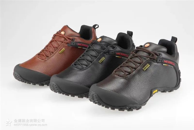 Новое поступление Merrell Мужская Уличная походная обувь, Коричневые Кожаные Верхние туфли