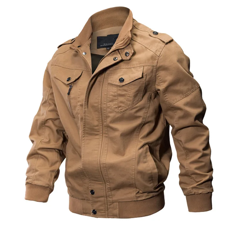 

Bomber Military Pilot Jacket Men Autumn Winter Outwear Casual Washed Coats Army Flight Air Force Tactical Jacket Plus Size M-6XL
