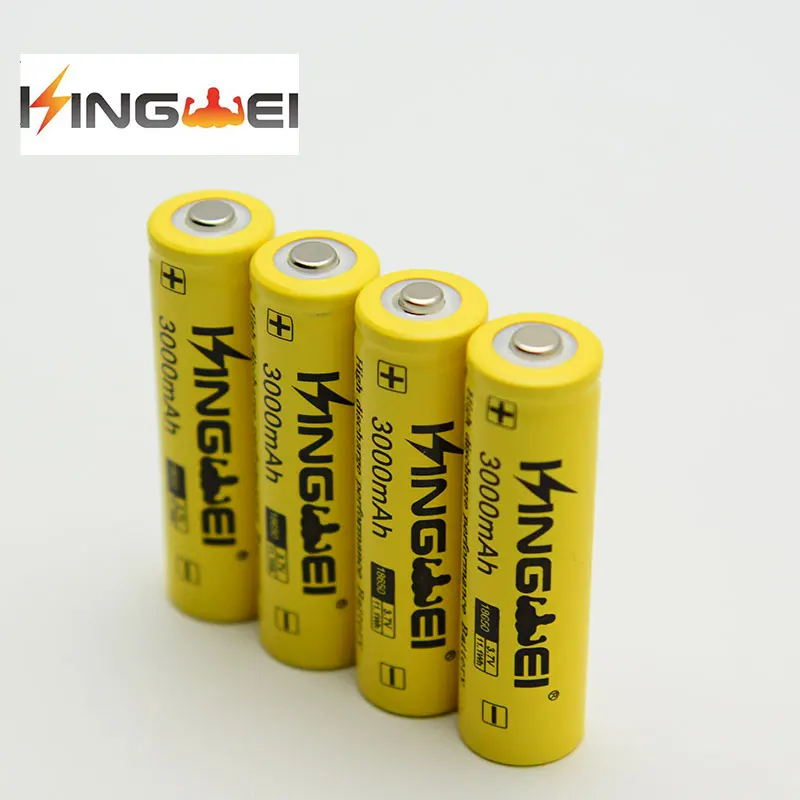 

4 Pcs KingWei 18650 Rechargeable Batteries Real Capacity 3000mAh 3.7v Li ion Lithium Battery