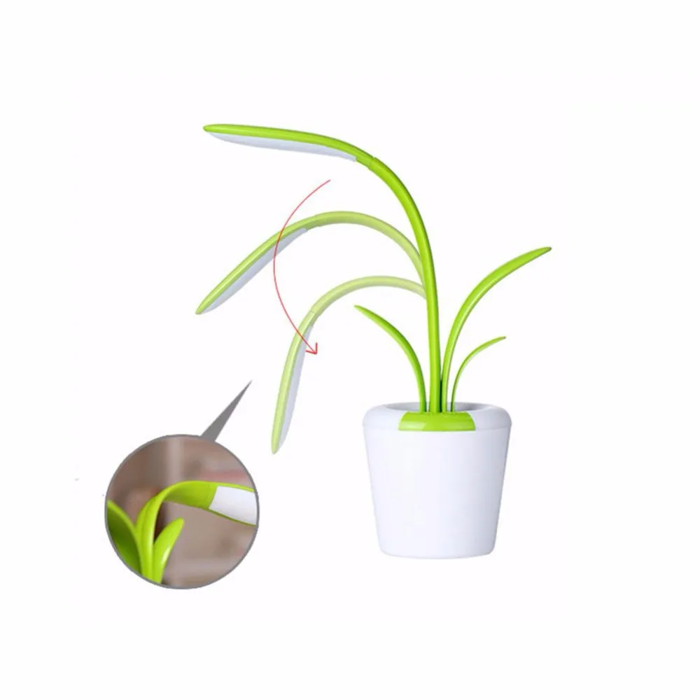 Creative Clivia Table Lamp LED Protection Eyes USB Charging Colorful Atmosphere study lamp For Home Decor gift mesa de luz80609 | Освещение
