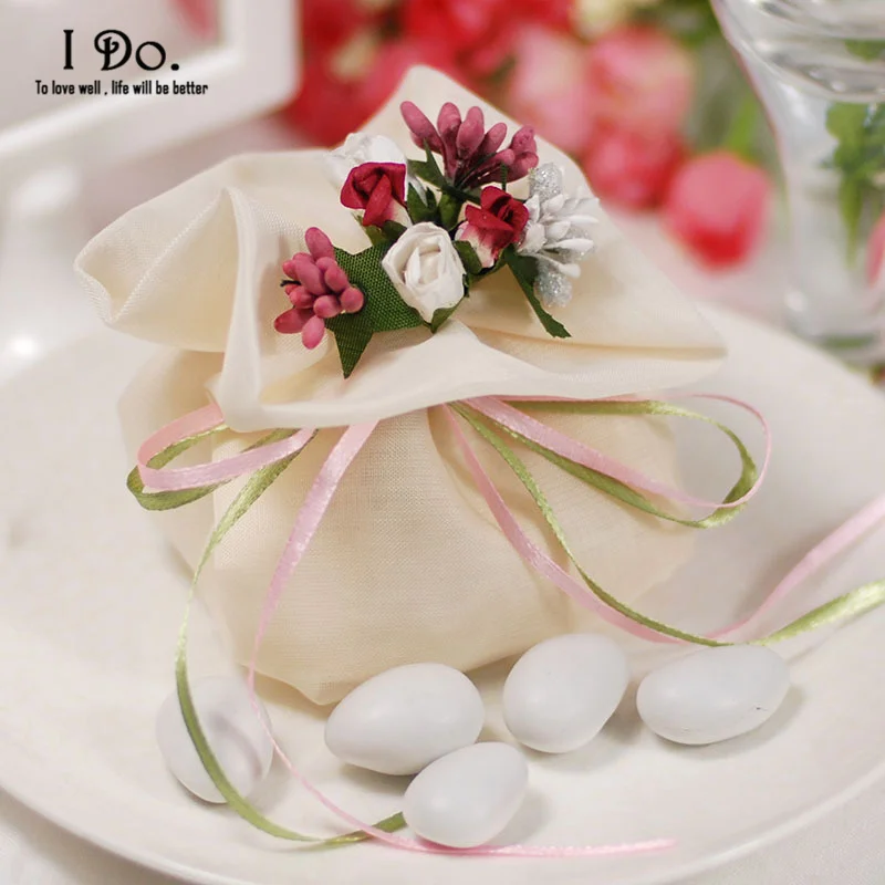 Бесплатная доставка 10 шт. свадебные сумочки Свадебная коробка для конфет Lembrancinhas