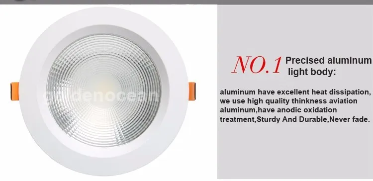 Светодиодные светильники Downlight Downlight LED 7W 12W 20W 30W 40W 85-265V с подсветкой светодиодные утопленные COB потолочные светильники для ванной комнаты