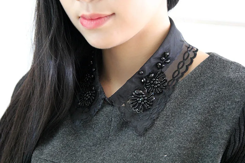 Белая хлопчатобумажная рубашка со стразами тонкая женская милая Ретро кружевная