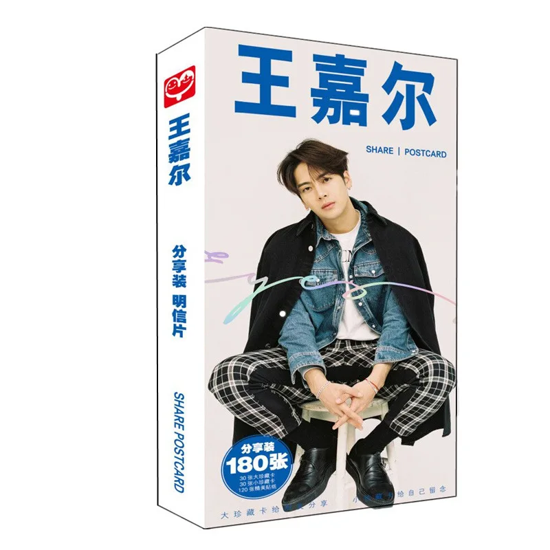Почтовые открытки [MYKPOP]GOT7 JACKSON + постер наклейка 180 шт. поддержка KPOP Коллекция