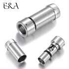 Застежка-замок для кожаного шнура, 6 мм, застежка-замок из нержавеющей стали, для изготовления ювелирных изделий сделай сам, принадлежности для изготовления ожерелий