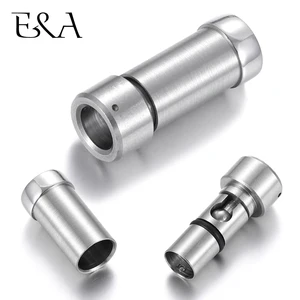 Застежка-замок для кожаного шнура, 6 мм, застежка-замок из нержавеющей стали, для изготовления ювелирных изделий сделай сам, принадлежности для изготовления ожерелий