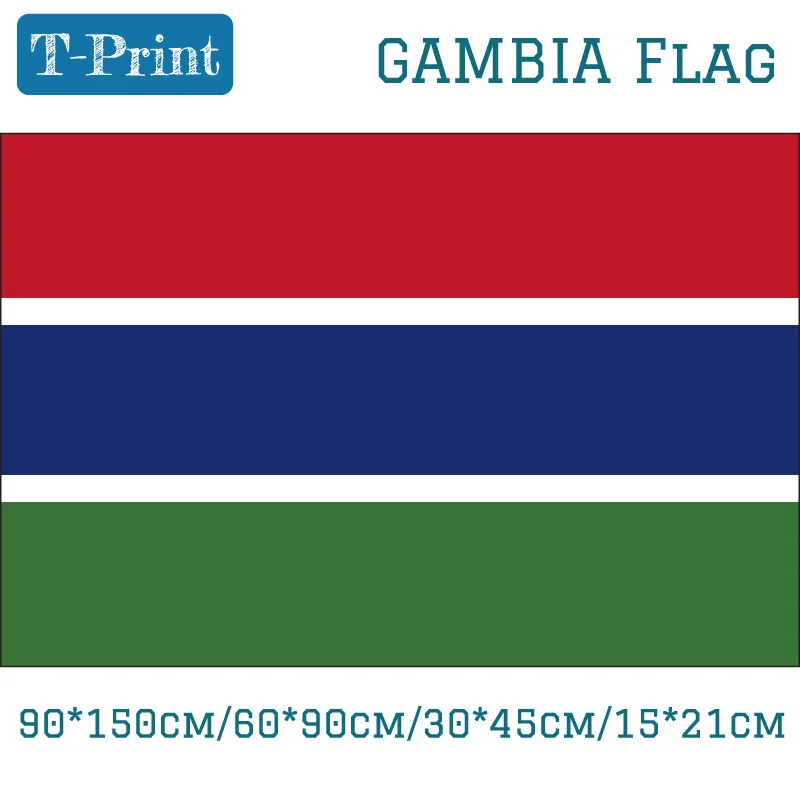 

Gambia National Flag 90*150cm/60*90cm/30*45cm Car Flag 15*21cm 3x5ft Banners