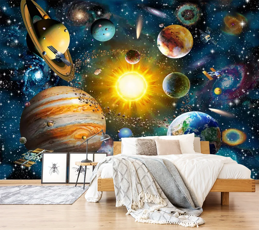 

[Self-Adhesive] 3D Fantasy Universe Planet 6 Wall Paper mural Wall Print Decal Wall Murals
