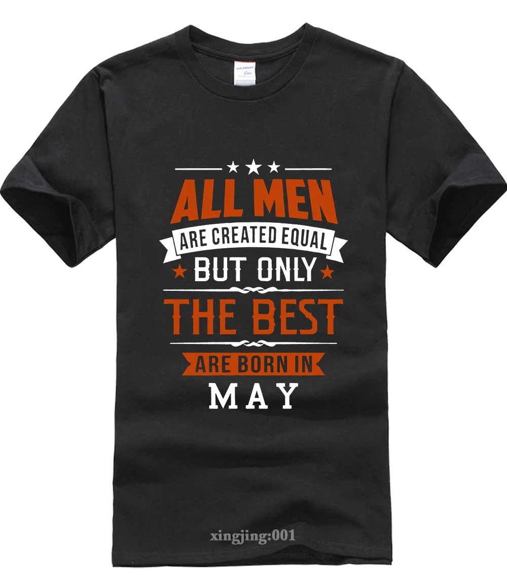 2018 новые мужские забавные модные классические родился в мае футболка на день