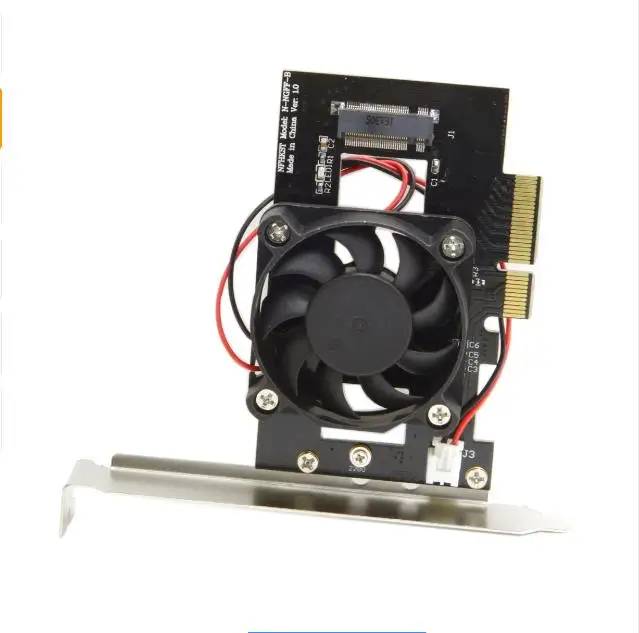 Адаптер хоста-адаптера PCI-E 3 0x4 карта M.2 NGFF M Key SSD для Nvme PCI Express с вентилятором