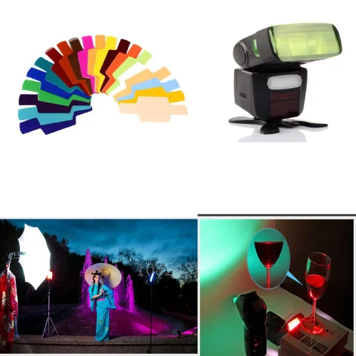 

20pcs flash Speedlite Color Gels Filters kit for Canon for Nikon
