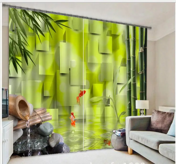 

green Curtains Luxury Blackout 3D Window Curtains For Living Room Bedroom Customized size Drapes Cortinas Rideaux Cushion cover