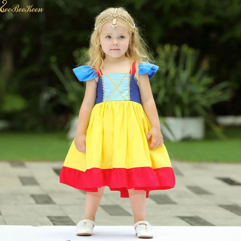 Платье для косплея девочек детское платье Белоснежки принцессы летнее костюм